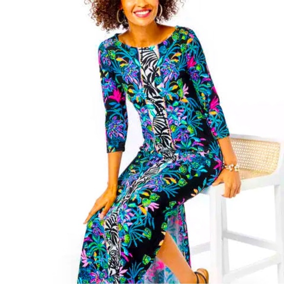 Lilly Pulitzer Seralina maxi in onyx paradise glow - Picture 4 of 8